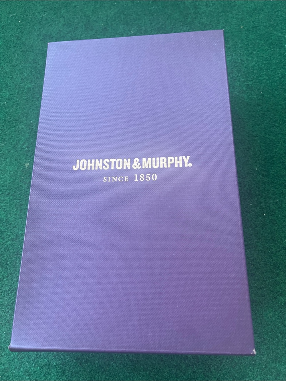Johnston & Murphy Purple Presentation Box with White Logo